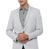 Allen Solly Textured Rayon Super Slim Fit Work Wear Blazers for Mens (Grey, 40)
