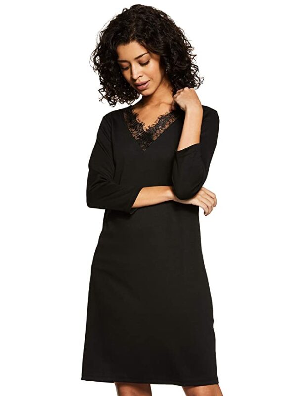 VERO MODA Women's Synthetic A-Line Knee-Length Dress